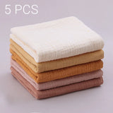 5pcs/Set Square Cotton Baby Face Towel
