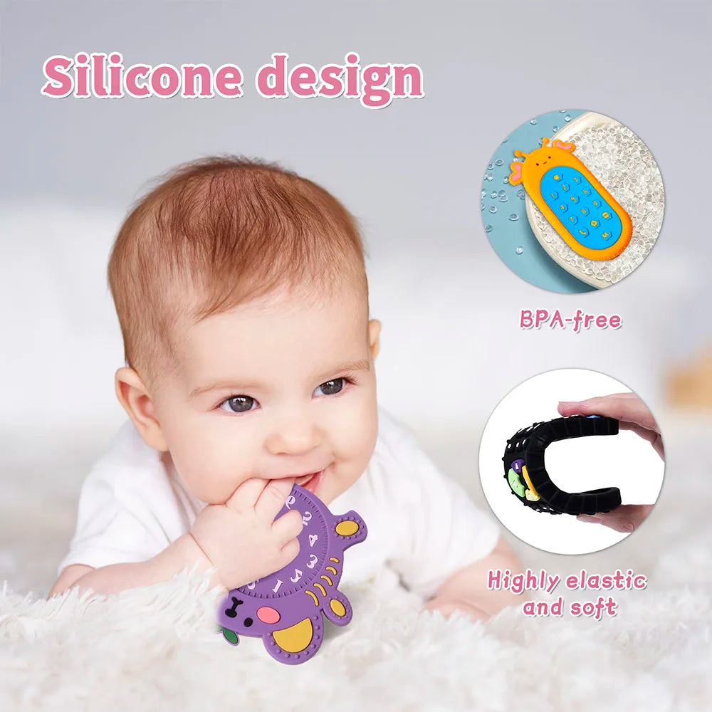 1Pc Baby Silicone Teether Toys