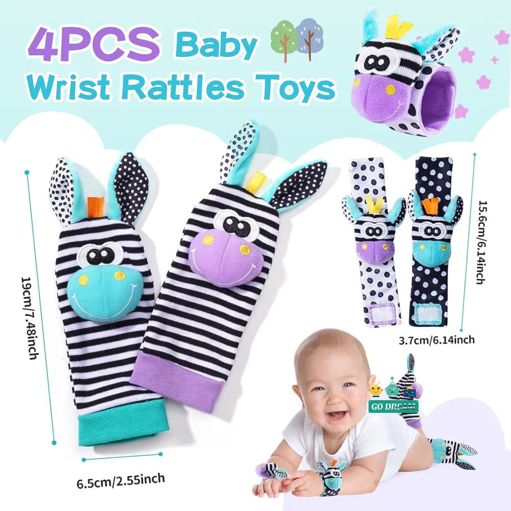 Baby Infant Wrist Rattle Socks Toys