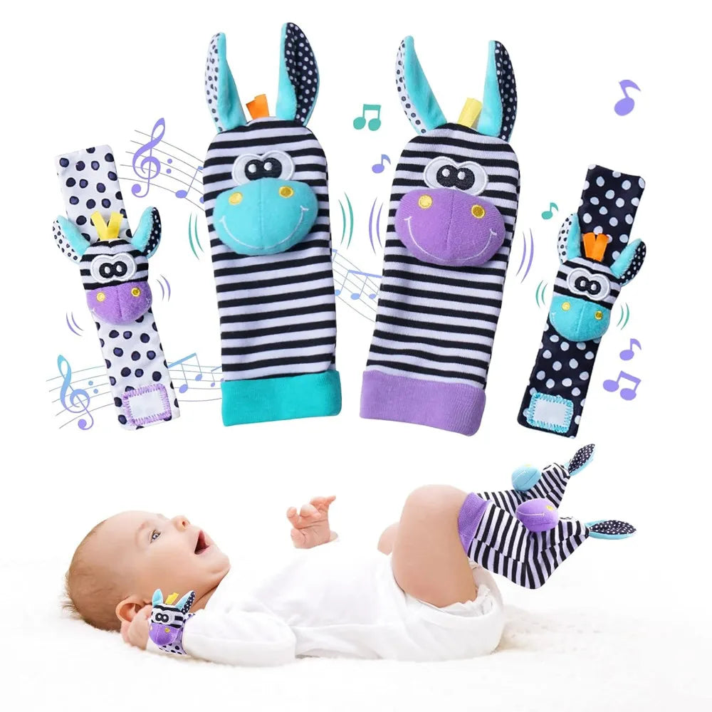 Baby Infant Wrist Rattle Socks Toys